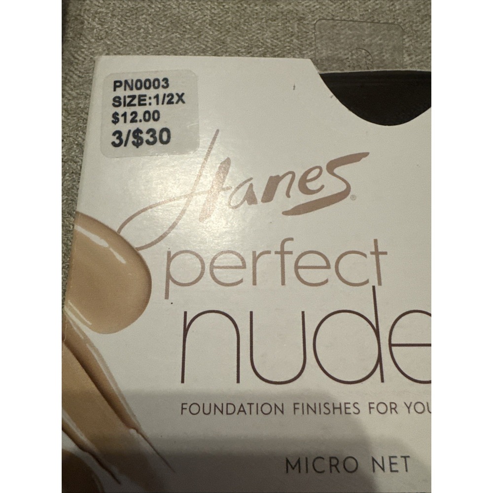 Hanes Perfect‎ Nudes Moderate Tummy Control Hosiery Nude 6 Size 1/2x - Picture 2 of 6